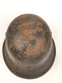 Luftwaffe, Stahlhelm Modell 1942. Innenfutter unvollständig, in allen Teilen originales Stück, ungereinigt. hkp64