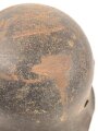 Luftwaffe, Stahlhelm Modell 1942. Innenfutter unvollständig, in allen Teilen originales Stück, ungereinigt. hkp64