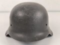 Stahlhelmglocke Modell 1942. Originallack, Hersteller ? 66. Wehrmacht oder frühe Nachkriegszeit ?