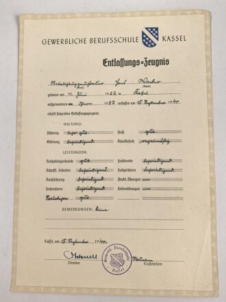 Gerhard Fieseler Werke , Konvolut eines Betriebsangehörigen
