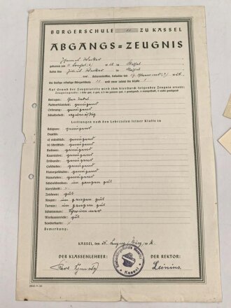Gerhard Fieseler Werke , Konvolut eines Betriebsangehörigen