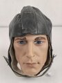 Luftwaffe,  Kopfhaube  für fliegendes Personal. Späte, taubenblaue Ausführung, Kopfgrösse 58, wohl ungetragenes Stück