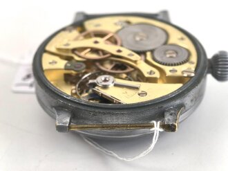 Luftwaffe, Beobachtungsuhr Bauart Durowe, Fl 23883, Hersteller Lacher & Co Pforzheim. Das Uhrwwerk läuft an, bleibt aber nach etwa 20 Sekunden stehen.
