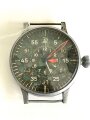 Luftwaffe, Beobachtungsuhr Bauart Durowe, Fl 23883, Hersteller Lacher & Co Pforzheim. Das Uhrwwerk läuft an, bleibt aber nach etwa 20 Sekunden stehen.