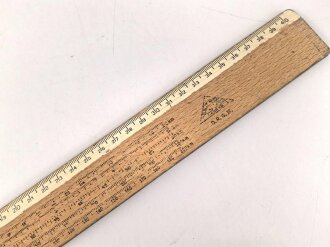 Luftwaffe, Holzlineal 40cm, gehört so in den "Behälter für Navigations- Lehr- und Übungsgerät Fl 98000"