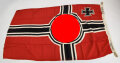 Kriegsmarine, Reichskriegsflagge kleine Grösse . Markiert " Kr. Fl. 80 x 135" . Sehr guter Zustand