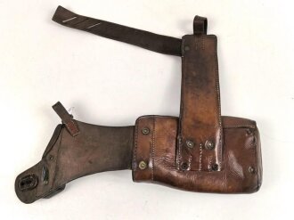 Karabinertragevorrichtung für berittene der Wehrmacht. Getragenes Stück in gutem Zustand