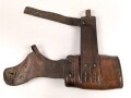 Karabinertragevorrichtung für berittene der Wehrmacht. Getragenes Stück in gutem Zustand, datiert 1937