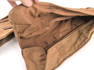 Jäger Regiment zu Pferd Nr. 3, Paar Behelfspacktaschen ( werden unter die ledernen Packtaschen befestigt) Kammerstücke von 1915, ungereinigt