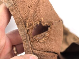Jäger Regiment zu Pferd Nr. 3, Paar Behelfspacktaschen ( werden unter die ledernen Packtaschen befestigt) Kammerstücke von 1915, ungereinigt