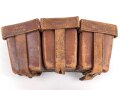 1.Weltkrieg , Patronentasche für Berittene. Ein Verschlussriemen defekt, datiert