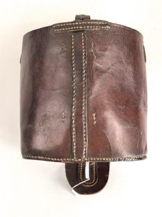 1.Weltkrieg oder Reichswehr, Kochgeschirrtasche für Berittene. Leder weich