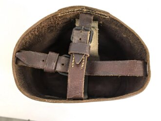 1.Weltkrieg oder Reichswehr, Kochgeschirrtasche für Berittene. Leder weich