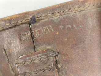 1.Weltkrieg, Paar Behelfspacktaschen aus Segeltuch. Ungereinigt, Stempel eines Train Depot