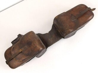 Ulanenregiment 15 ?, Paar Packtaschen für Offiziere, guter Zustand, ungereinigte Kammerstücke