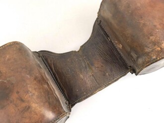 Ulanenregiment 15 ?, Paar Packtaschen für Offiziere, guter Zustand, ungereinigte Kammerstücke