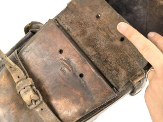 1. Garde Ulanen Regiment, Paar Packtaschen für Offiziere, ungereinigte Kammerstücke von 1915
