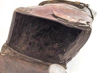 1. Garde Ulanen Regiment, Paar Packtaschen für Offiziere, ungereinigte Kammerstücke von 1915
