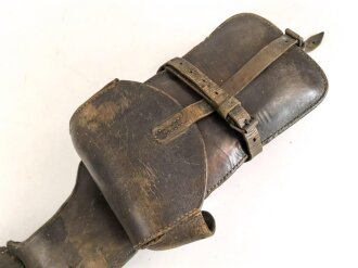 1. Garde Ulanen Regiment, Paar Packtaschen für Offiziere, ungereinigte Kammerstücke von 1915