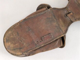 1. Weltkrieg, Packtasche für Artillerie ?, Hersteller und 1916 gestempelt. Ungereinigt