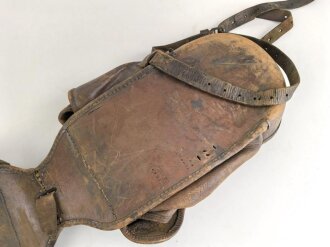 1. Weltkrieg, Packtasche für Artillerie ?, Hersteller und 1916 gestempelt. Ungereinigt