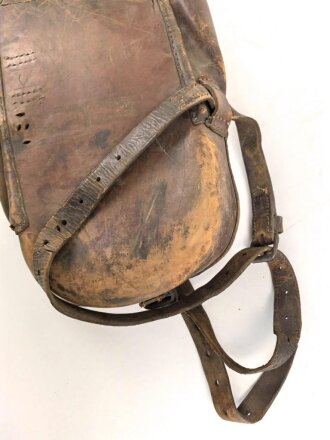 1. Weltkrieg, Packtasche für Artillerie ?, Hersteller und 1916 gestempelt. Ungereinigt