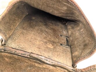 1. Weltkrieg, Packtasche für Artillerie ?, Hersteller und 1916 gestempelt. Ungereinigt