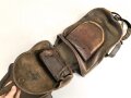 1. Weltkrieg, Packtasche für Artillerie ?, Hersteller und 1916 gestempelt. Ungereinigt