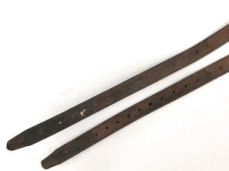 2 Stück Mittelpackriemen für Berittene , wohl ehemaliger Ostblock weiterverwendet bei der Wehrmacht
