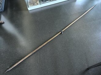 Preussen, Holzlanze neuer Art mit 4 Knöpfen, diese fehlen leider. Kammerstück , leicht verzogen. KEIN VERSAND