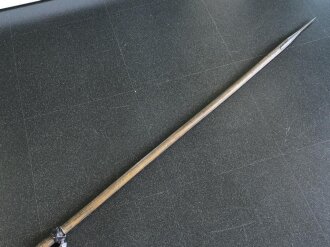 Preussen, Holzlanze neuer Art mit 4 Knöpfen, diese fehlen leider. Kammerstück , leicht verzogen. KEIN VERSAND