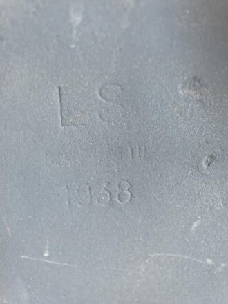 Luftschutz, gerader Spaten Wehrmacht, datiert 1938, für Luftschutz verausgabt. Höchstwahrscheinlich Originallack