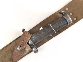 Schweden, Seitengewehr Modell 1896, im Koppelschuh. Ungereinigtes Stück