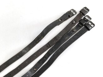 Vier Stück Tornister - und Mantelriemen Wehrmacht