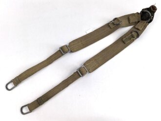 Koppeltragegestell in Tropenausführung für Wehrmacht. getragenes Stück, Endstück fehlt