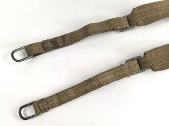 Koppeltragegestell in Tropenausführung für Wehrmacht. getragenes Stück, Endstück fehlt