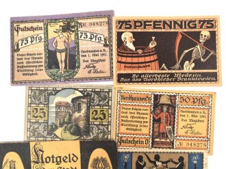 Notgeld der Stadt Nordhausen am Harz, 1. Mai 1921, 7 Belege