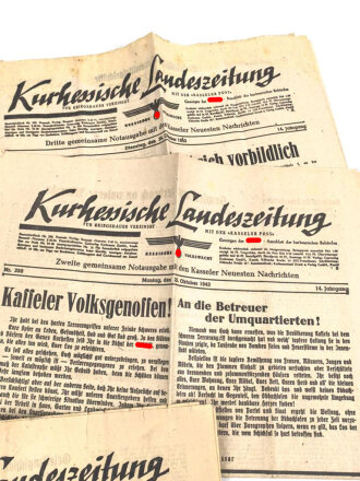 Kurhessische Landeszeitung, 5 Ausgaben von 1943