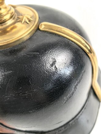 Preussen,Pickelhaube für einen Offizier der Polizei in gutem Gesamtzustand