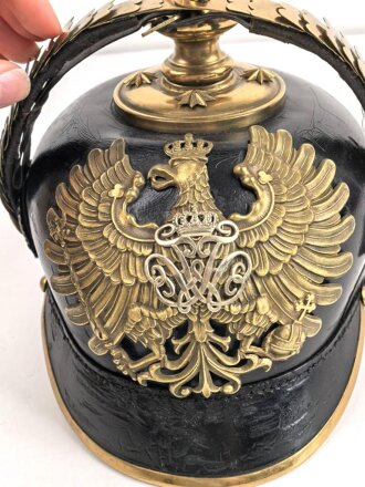 Preussen,Pickelhaube für einen Offizier der Polizei in gutem Gesamtzustand