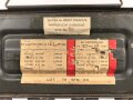 Frankreich, Gurtkasten / Munitionskasten für " 100 Cartouches do 12,7mm Modelle 1947. Datiert 1963. Ungereinigtes Stück