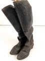 Kaiserreich und 1. Weltkrieg, Paar hohe Mannschaftsstiefel  für zum Beispiel Kürassiere. Ungereinigtes Paar, Sohlenlänge 29cm