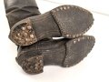 Kaiserreich und 1. Weltkrieg, Paar hohe Mannschaftsstiefel  für zum Beispiel Kürassiere. Ungereinigtes Paar, Sohlenlänge 29cm