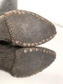 Kaiserreich und 1. Weltkrieg, Paar hohe Mannschaftsstiefel  für zum Beispiel Kürassiere. Ungereinigtes Paar, Sohlenlänge 29cm