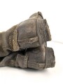 Kaiserreich und 1. Weltkrieg, Paar hohe Mannschaftsstiefel  für zum Beispiel Kürassiere. Ungereinigtes Paar, Sohlenlänge 29cm
