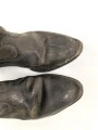 Kaiserreich und 1. Weltkrieg, Paar hohe Mannschaftsstiefel  für zum Beispiel Kürassiere. Ungereinigtes Paar, Sohlenlänge 29cm