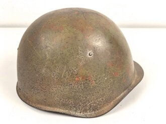 Russland 2. Weltkrieg, Stahlhelm SSH40 mit Innenfutter M36. Ungereinigtes Stück, Originallack