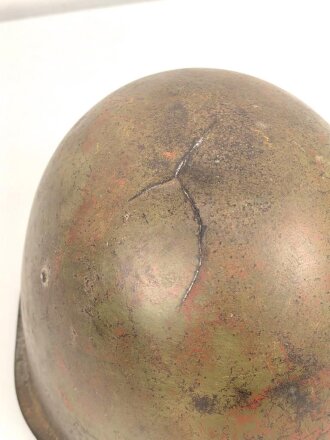 Russland 2. Weltkrieg, Stahlhelm SSH40 mit Innenfutter M36. Ungereinigtes Stück, Originallack