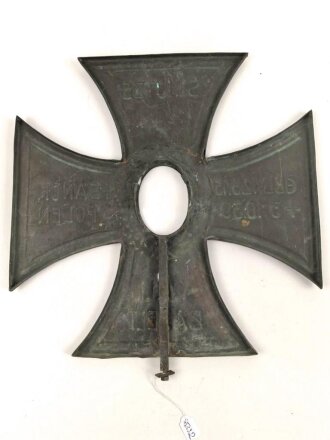 Feldzug gegen Polen, grosses Grabkreuz eines am 3.10.39 in Sanok Gefallenen Schützen. ma0e 39 x 39cm. Ungereinigtes Stück