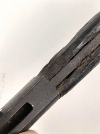 Seitengewehr VZ24 mit Laufring. Reste von grünem Lack auf der Scheide, keinerlei Markierungen